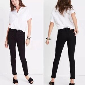 Madewell black fade 9” high-rise skinny jeans